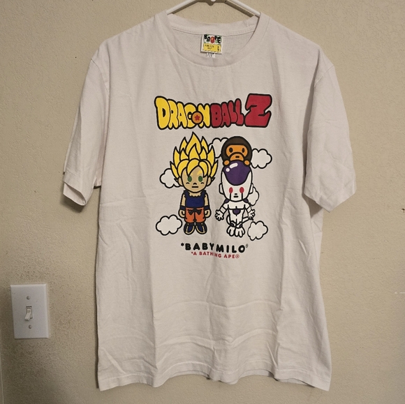 2017 Bape x Dragon Ball Z Frieza Goku Super Saiyan Baby Milo Tee Shirt Rare